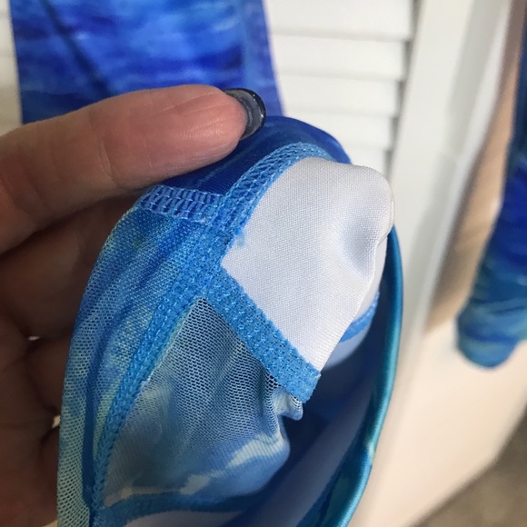 New with tags Art and Sol aerobic pants in ocean blue waves/water pattern. - Picture 7 of 8